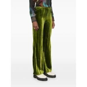 NEW FORTE FORTE pliss velvet flare pants in felce